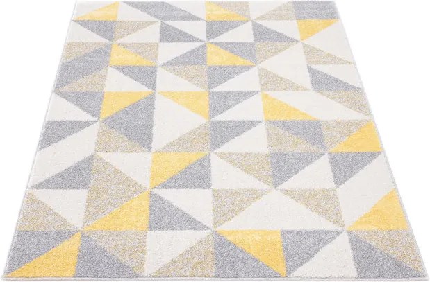 Koberec Agnella Funky Top Super Trojuholníky svetlosivý