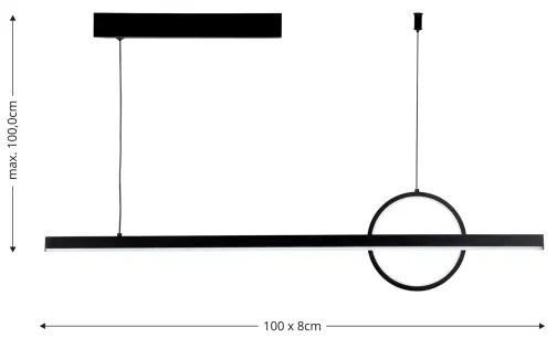 Brilagi - LED stmievateľný luster na lane NIVIO LED/20W/230V 3000-6000K + DO
