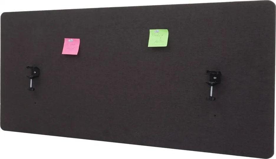Akustický panel na stôl HWC-G75 - dvojstenná látka/textil - 60x140 - hnedo-sivá