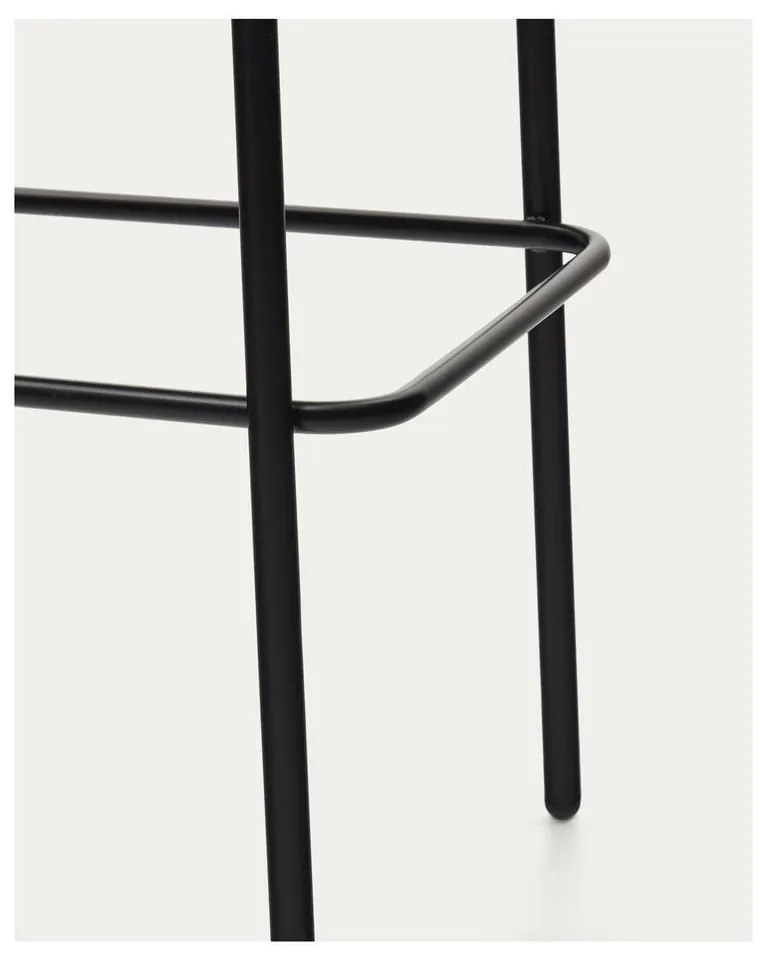 Čierna/sivá barová stolička (výška sedadla 77 cm) Eamy – Kave Home