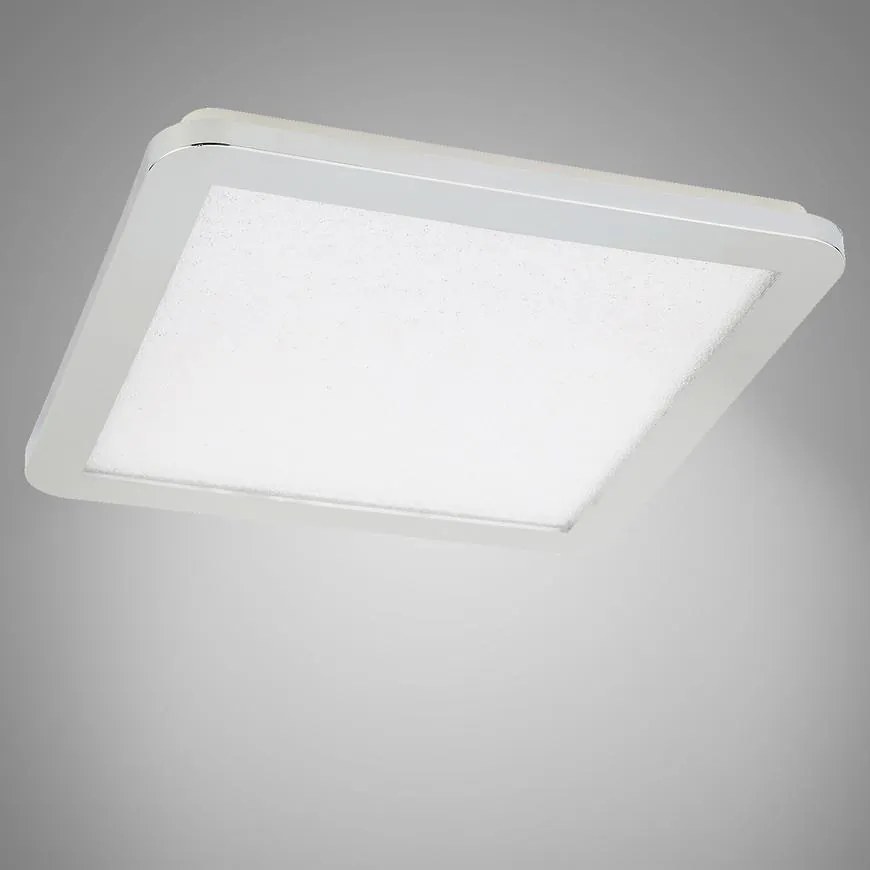 Stropné svietidlo LED Nexit 40x40 cm 24W IP44 chróm+Granila 3000k