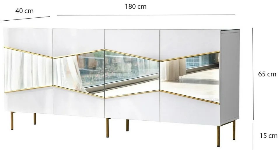 Skrinka Nice White and Gold