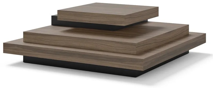 Konferenčný stolík v dekore orecha v čierno-prírodnej farbe 110x110 cm Slate – TemaHome