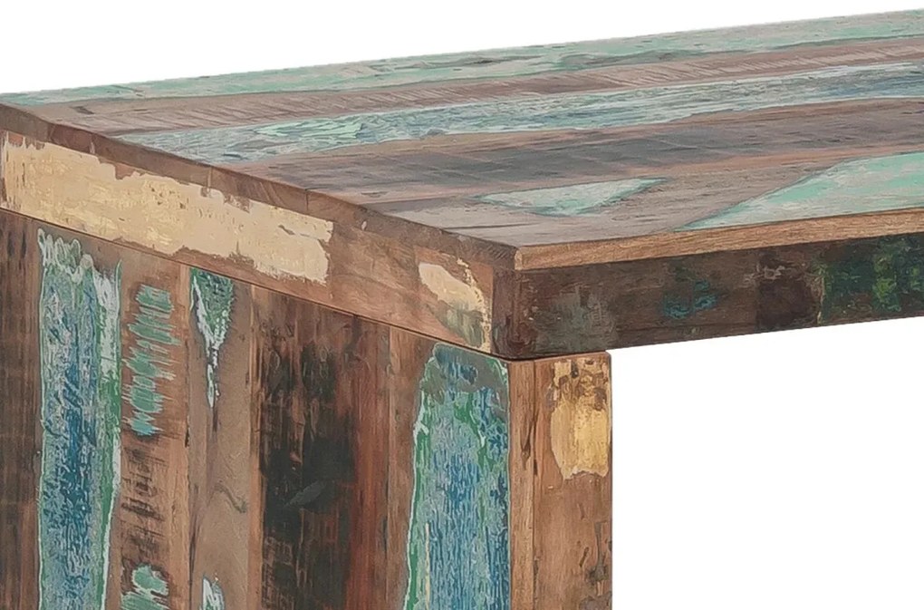 furniture-nabytek.cz - Masívny písací stôl Hankey z recyklovaného dreva, lakovaný, viacfarebný – 160×70×75 cm