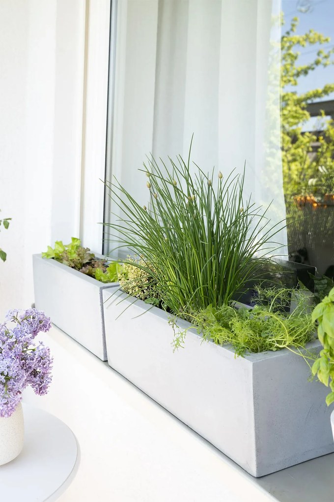 Hrantík FLOBO, sklolaminát, šírka 60 cm, betón - design