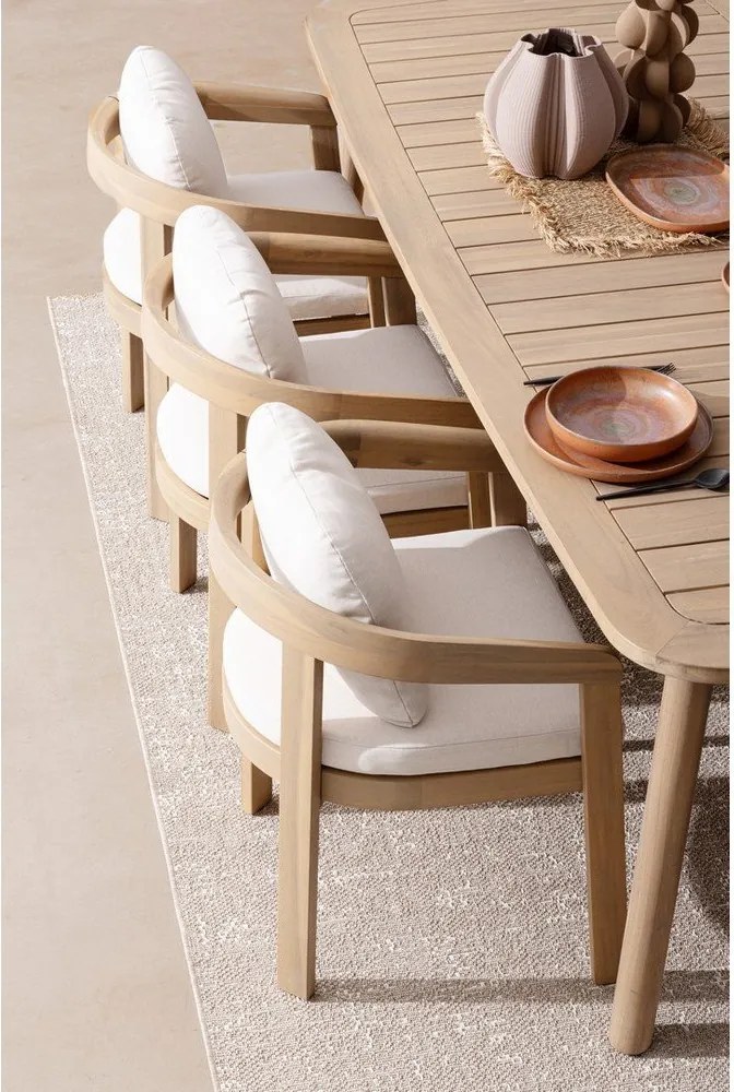 Drevená záhradná stolička v prírodnej farbe Pablo – Bizzotto
