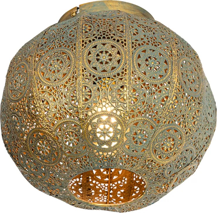 Inteligentné stropné svietidlo zlaté so zelenou farbou 28,5 cm vrátane WiFi A60 - Baloo