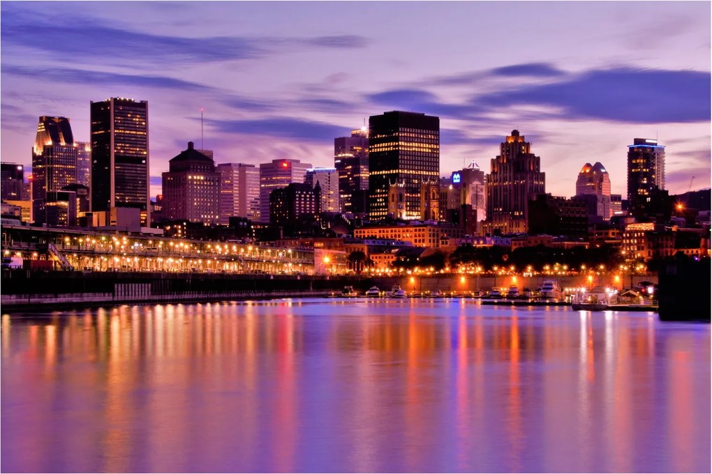 Obraz nočného mesta (90x60 cm)