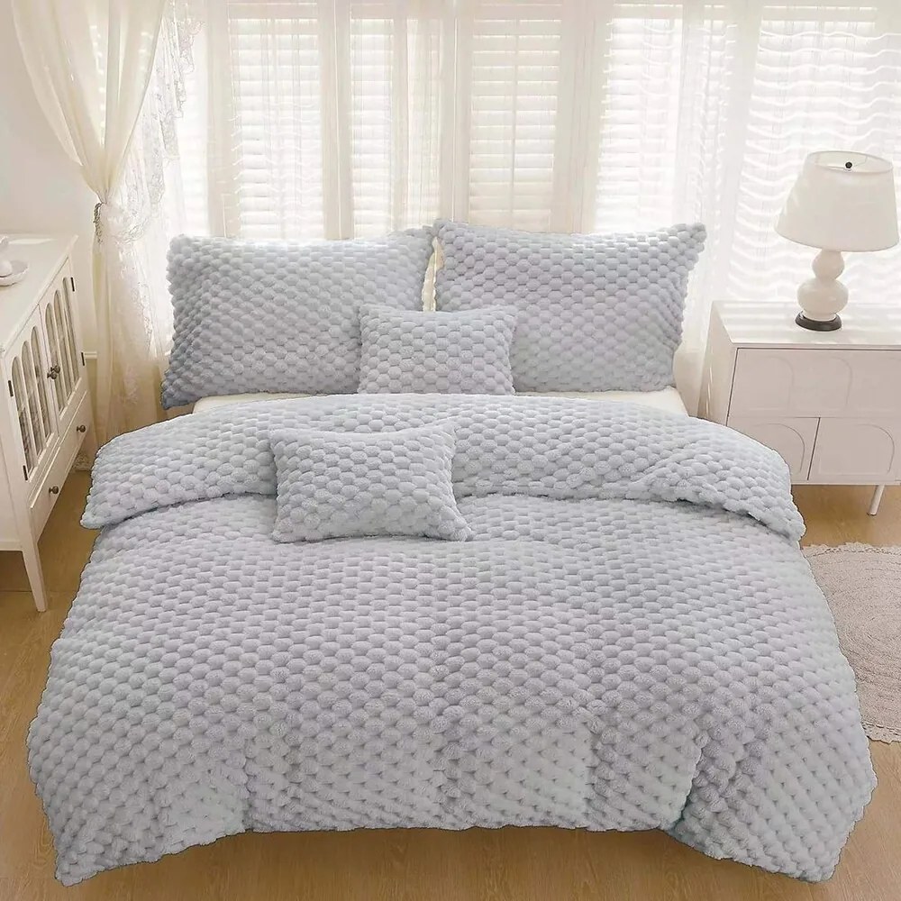 Mikroplyš obliečky Homa CLASS LIGHT GREY 3-dielna sada 140x200 cm