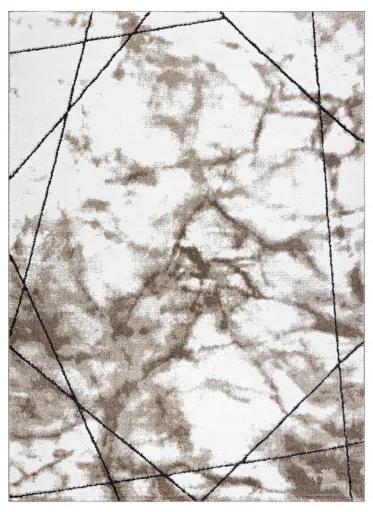 Moderný koberec COZY Lina,  geometrický , mramor , hnedý