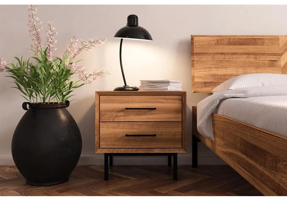 Dvojlôžková posteľ z dubového dreva 160x200 cm Abies 2 - The Beds