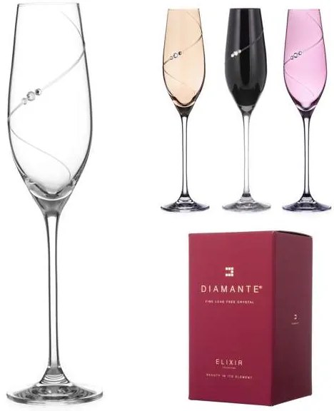 Diamante Silhouette Selection poháre na sekt 210 ml 4 ks