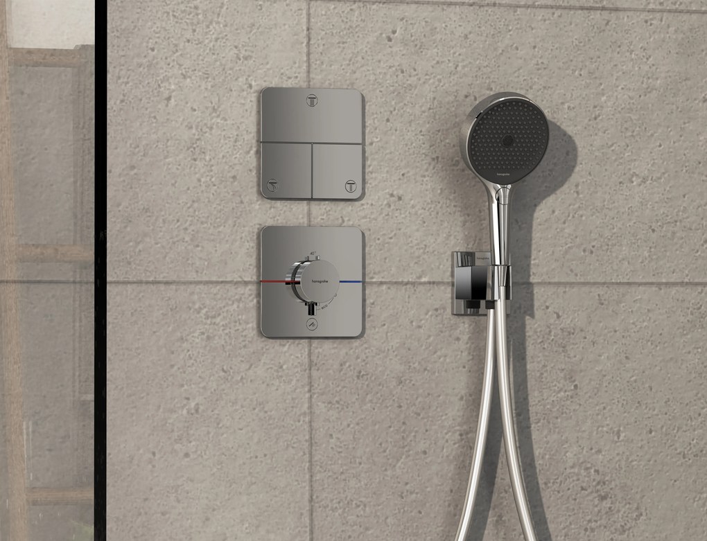 Hansgrohe ShowerSelect Comfort Q, termostat pod omietku pre 1 spotrebič a ďalší výtok, chrómová, HAN-15589000