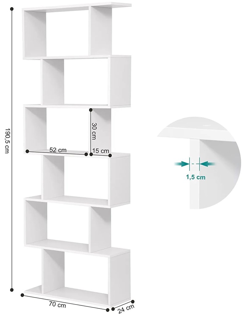 Regál na knihy - LBC61WT 9403 20 80 00