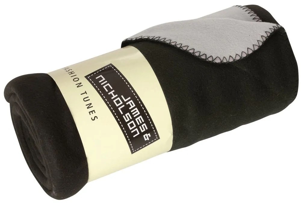 James & Nicholson (Daiber) Fleece deka 150x170 cm JN952 - Hnedá / smotanová | 150 x 170 cm