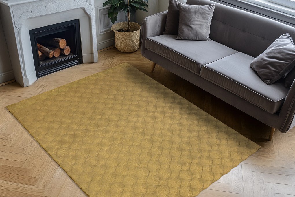 Obsession, Kusový koberec Diamond Cut 800 Honey, 160x230, hnedá, obývacia izba