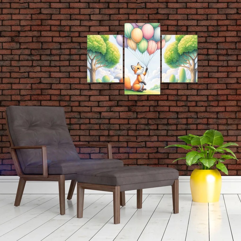 Obraz – Šťastná líška (90x60 cm)