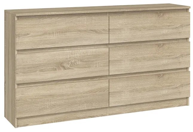 Komoda Musecalo 6 140 (dub sonoma). Akcia -19%. Vlastná spoľahlivá doprava až k Vám domov. 1132822