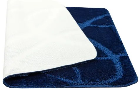 Kúpeľňový koberček Kobe Navy granátový, línie