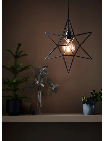 Markslöjd 705299 - Vianočná dekorácia CONTOUR 1xE27/40W/230V čierna