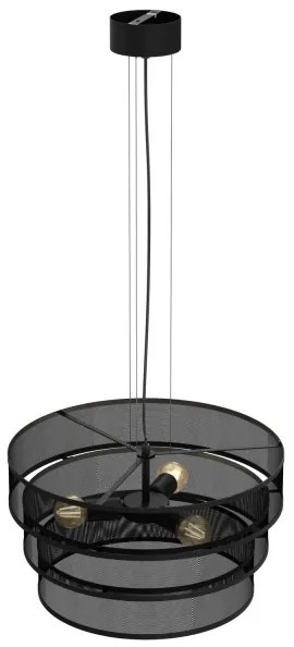 Luster na lanku GLUM 3xE27/60W/230V čierna