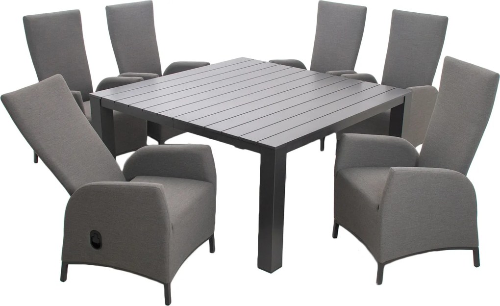 Doppler PRATO PARIS sivé - luxusná záhradná súprava 6+1