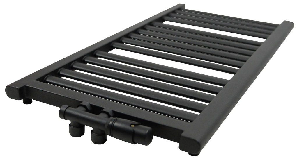 Regnis Elba, Vykurovacie teleso 440x500mm so stredovým pripojením 50mm, 289W, čierna, ELBA50/40/D5/BLACK