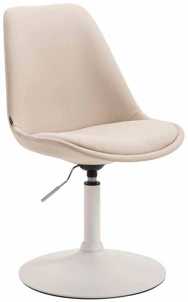 Stolička Maverick W - látka, podnož kov biela matná - Krémová
