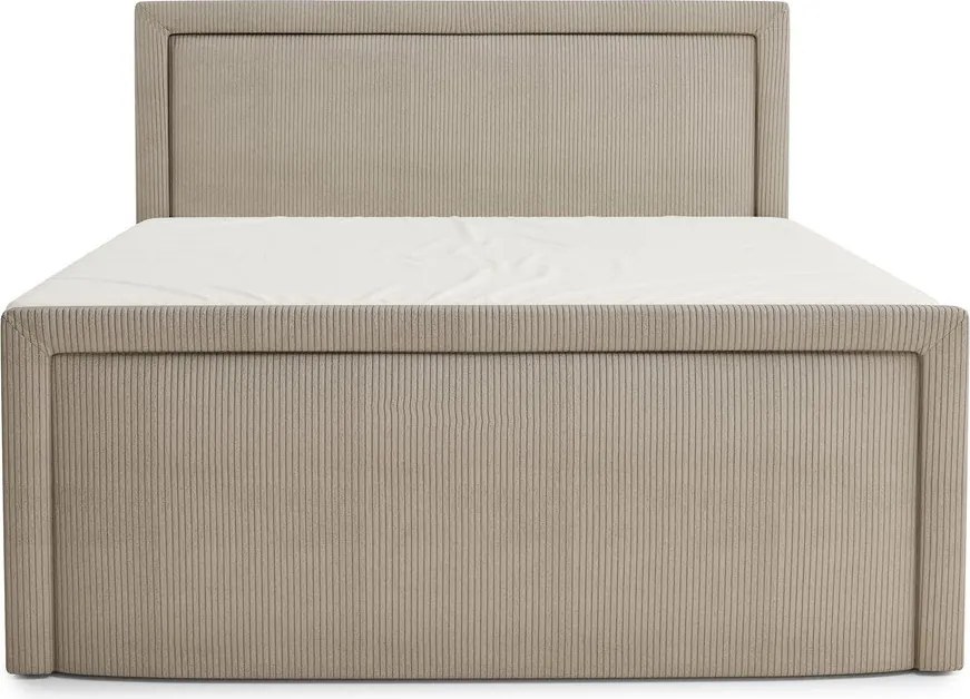 Béžová boxspring posteľ s úložným priestorom 180x200 cm Fresco – Maison de Rêve