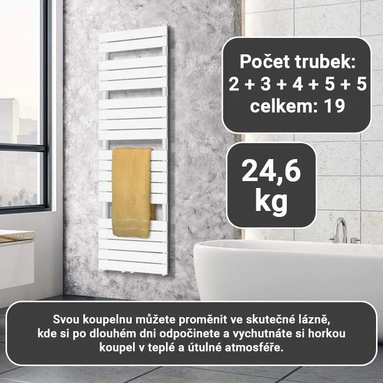 Aquamarin vertikálny kúpeľňový radiátor JG88582