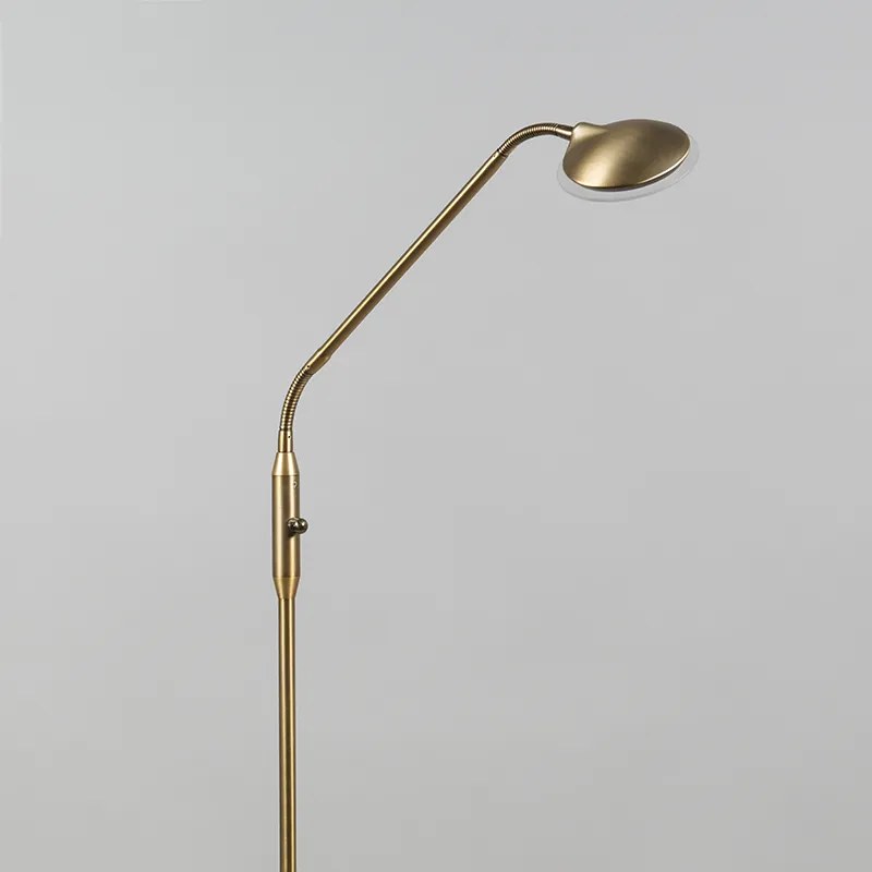 Moderná bronzová stojacia lampa vrátane LED - Eva