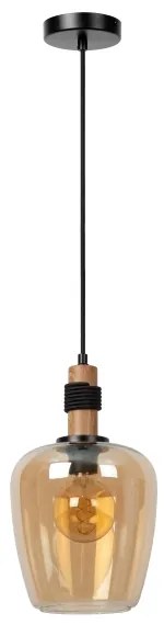 Lucide 45408/22/62 - Luster na lanku ILONA 1xE27/40W/230V pr. 22 cm čierna/béžová