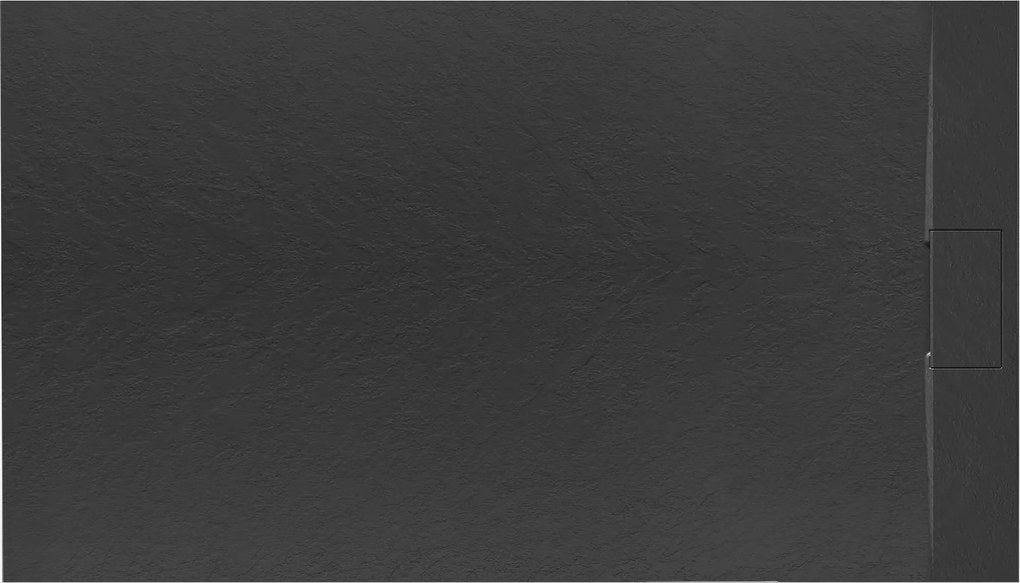 Obdĺžniková sprchová vanička z SMC kompozitu REA BAZALT 80x120 cm, čierna