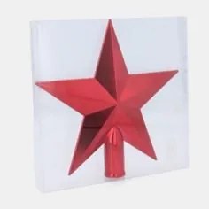 Bestent Špic na vianočný stromček Hviezda 20cm RED