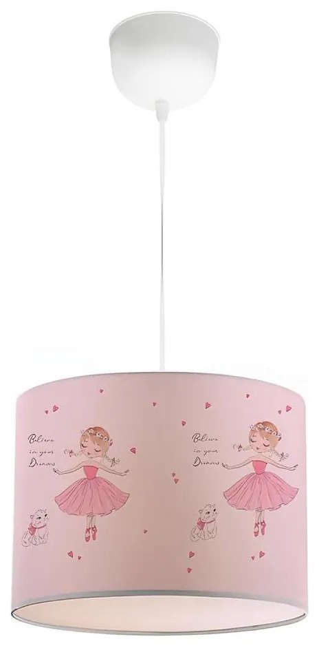 Detský luster CANDY 1xE27/40W/230V ružový