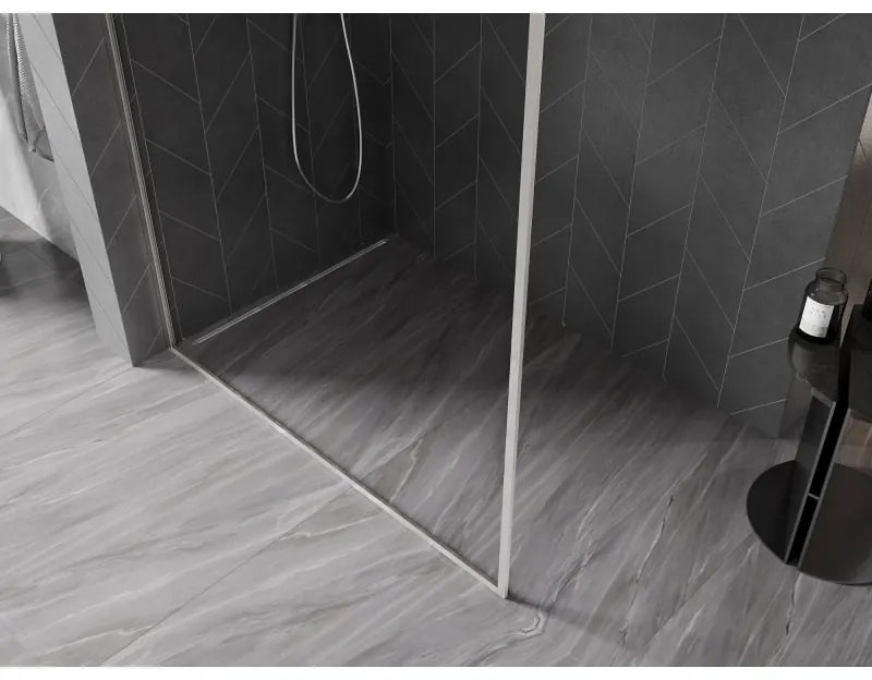 Mexen Kioto-XF, sprchová zástena s rámom 100 x 202 cm, 10mm číre sklo, oceľový profil, 800-100-104-97-00-X