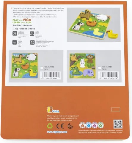 Drevené puzzle Viga 44662 farma