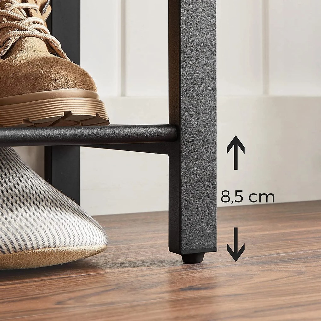 Botník, 4-úrovňový stojan pre obuv, rustikálny hnedý