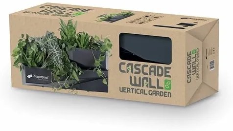 Súprava dvoch vertikálnych kvetináčov CASCADE GARDEN WALL antracit