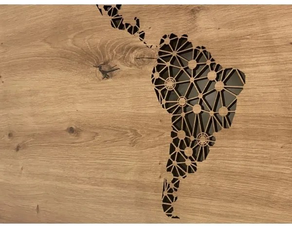 Li-Go 4457/A/4 - LED nástenná dekorácia LED/10W/5V 30000 mAh 120x60 cm dub