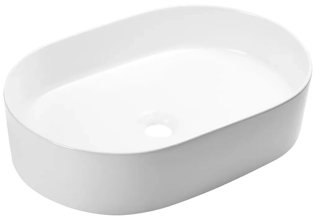 Laveo Desna, oválne umývadlo na dosku 500x350x120 mm, biela, LAV-VUD_6250