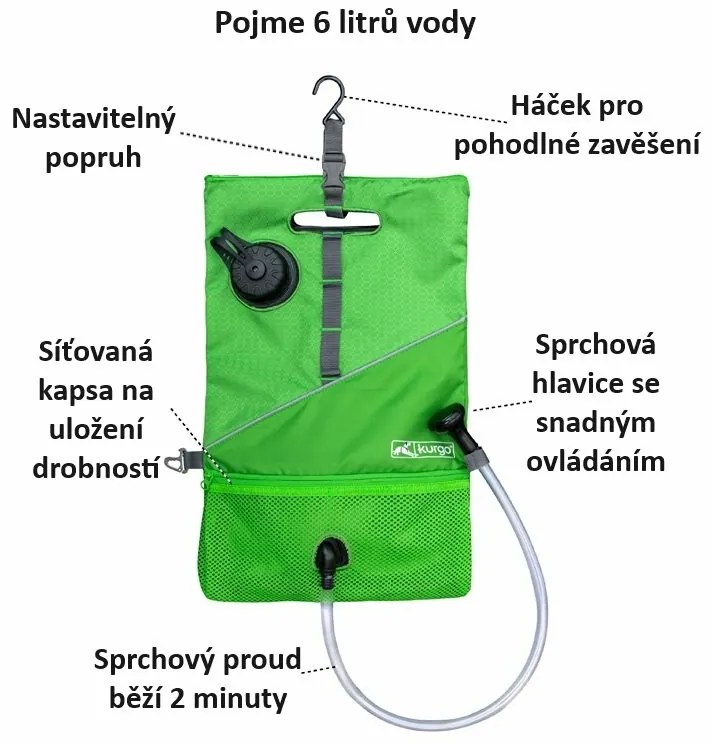 Kurgo® Go Shower prenosná sprcha pre psov