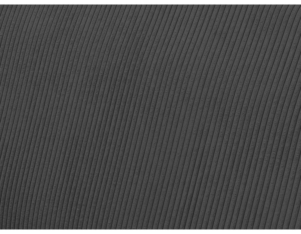 Tmavosivá menčestrová rozkladacia/s úložným priestorom rohová pohovka Voltaire – Bobochic Paris