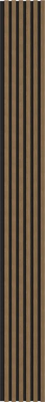 Mexen Lam-F, akustické stenové lamely 275 × 30 cm, plstený podklad 8 mm, technická dyha, orech prírodný, S105-275307-3015-016