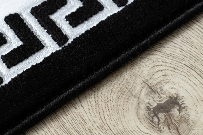 Dywany Łuszczów, Kusový koberec Gloss 2813 87 greek black/grey, 280x370, čiernobiela, chodba / predsieň