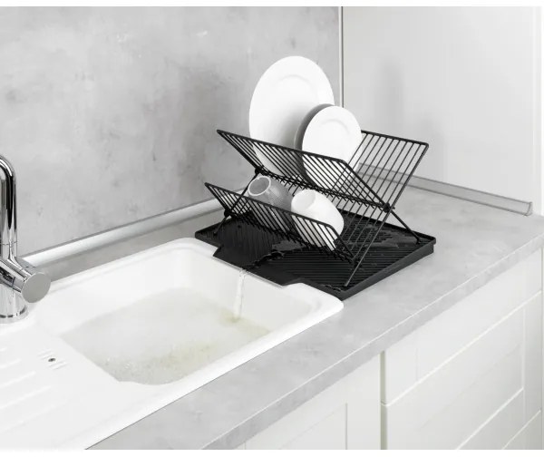 WENKO 54771100 - Odkvapkávač NELIA 34x40 cm čierny