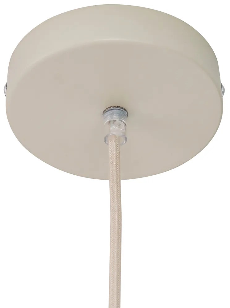 Japandi závesná lampa krémová s ľanovým tienidlom - Aisha