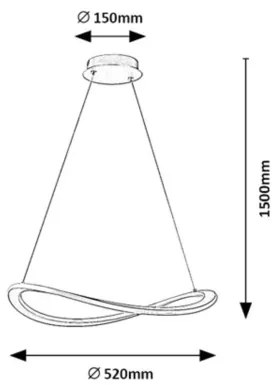 Rabalux 72281 - LED luster na lanku KALLIRA LED/40W/230V 3000K
