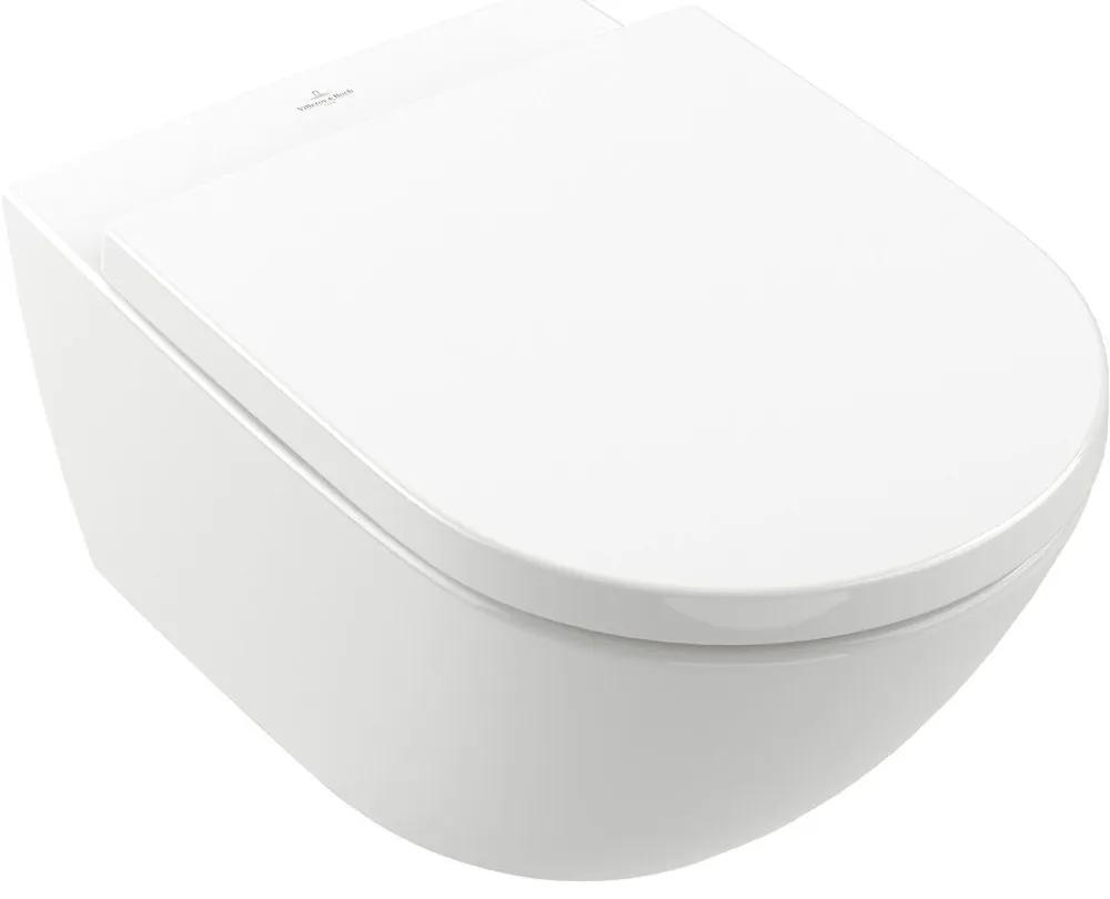 VILLEROY &amp; BOCH Subway 3.0 Combi-Pack, závesné WC s TwistFlush + WC sedátko s poklopom, s QuickRelease a Softclosing, biela alpská, 4670TS01