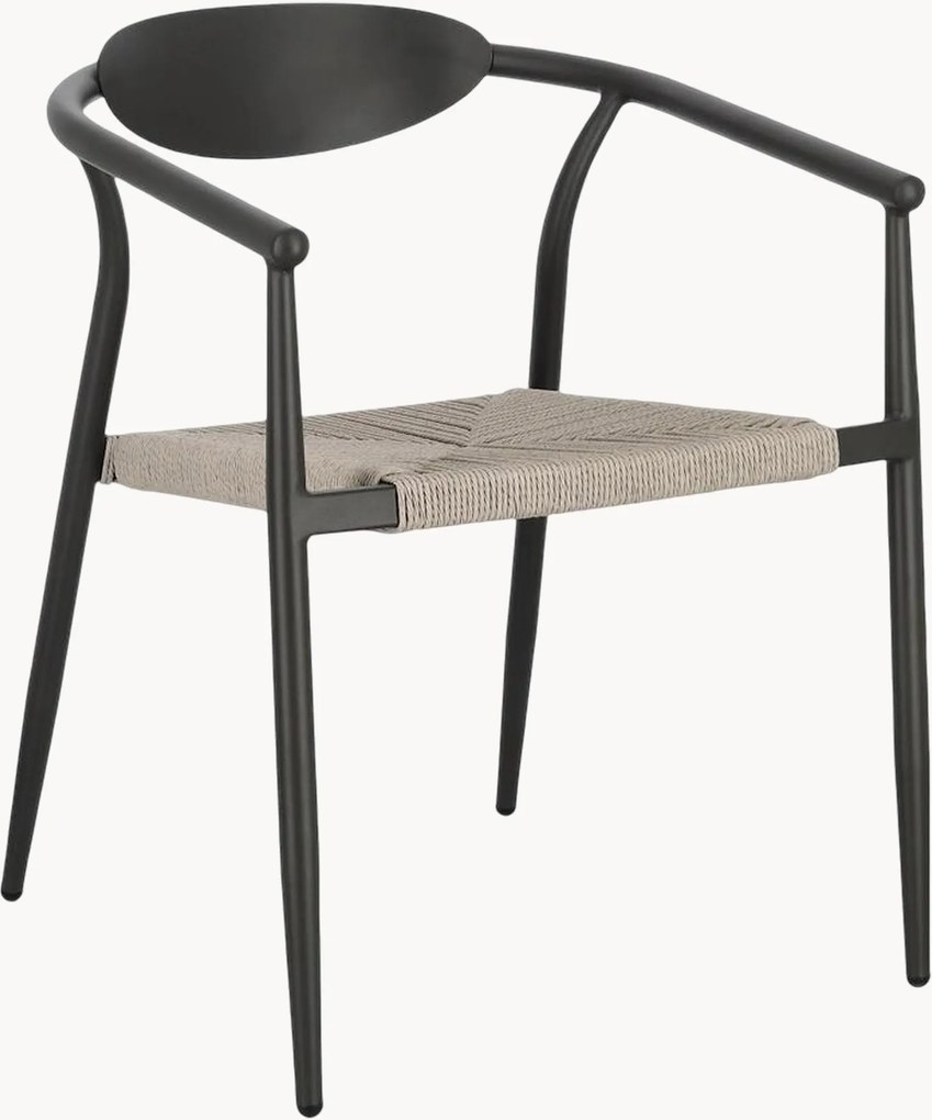 Stohovateľné záhradné jedálenské stoličky's opierkami Linares, 4 ks